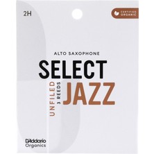 D'addario ORRS03ASX2H Organic Select Jazz Unfiled Alto Saksafon Kamışı No: 2 Hard (Profesyonel/caz) - 3'lü Paket | Kimyasalsız Organik Tarım Sertifikalı ve Üstün Projeksiyon
