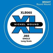 D'addario XLB065 Xl Nickel Wound Bas Gitar Tek Teli ($0.065$ Inç) | D/re Teli Standardı, Pürüzsüz Yüzey Dokusu, Çok Yönlü Kullanım ve Kararlı Akort Performansı