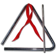 Maxtone T37-6 6 Inç Çelik Üçgen Zil (Perküsyon) | Net ve Uzun Çınlama Süresi, Çelik Çubuk ve Askı Ipi Dahil, Okul Grupları ve Orkestralar Için Uygun Standart Ölçü