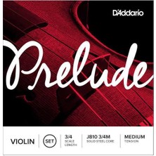 D'addario J81034 Prelude 3/4 Boy Keman Tel Seti (Başlangıç/eğitici Seviye) | 3/4 Boy Keman Uyumu, Medium Tansiyon, Kararlı Akort Yapısı ve Uzun Ömürlü Kullanım