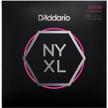 Daddario NYXL32130 Bas Gitar Tel Seti | Nyxl Nickel Wound, 6-Tel, .032-.130