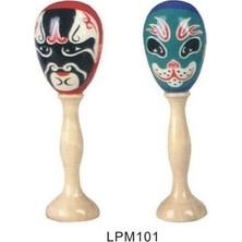 Cox LPM101 Marakas | Yüz Desenli Ahşap Marakas