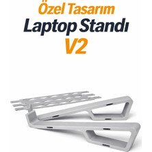 Yapı3D Özel Tasarım Laptop Standı V2 | Ergonomik Ayarlanabilir Laptop Yükseltici | Havalandırmalı Masaüstü Laptop Standı