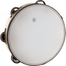 Cox Lth8-6 Cam Derili Tef - 8" (Başlangıç/orta - Perküsyon Aksesuarı) | Şeffaf Sentetik Deri, Tek Sıra Zil, Hafif ve Ergonomik Tutuş Alanı | Ölçüler: 8 Inç (20 Cm) Çap