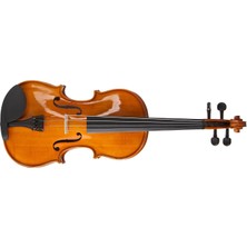 Valencia V16012 1/2 Başlangıç Serisi Keman Seti - Parlak Cila (Öğrenci Serisi) | 7-9 Yaş Grubu Için Uygun Boyut, Dayanıklı Akort Burguları, Arşe ve Hafif Taşıma Kutusu Dahil Komple Set