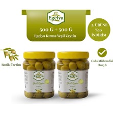 Egelya Kırma Yeşil Zeytin 500 G + 500 G Zeytin Kampanya Paketi | 2. Ürüne %50 Indirimli, Butiküretim