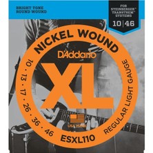 D'addario ESXL110 Xl Nickel Serisi Elektro Gitar Tel Seti (Regular Light - 10-46)