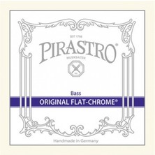 Pirastro 347020 Original Flat-Chrome Orkestra Set Kontrabass Teli | Zengin Alt Frekanslar, Güçlü Projeksiyon, Orkestra Standardı