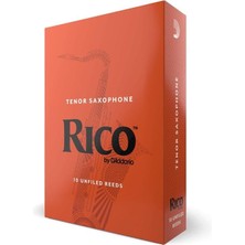 Rico RKA1030 Orange Box Tenor Saksafon Kamışı No: 3.0 (Orta Seviye/eğitim) - 10'lu Paket | Standart Kesim, Kolay Çalım ve Ekonomik Tercih
