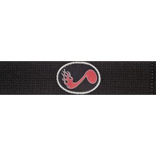 Planet Waves 50CTP01 Pamuklu Gitar Askısı Patch Flaming Note | %100 Pamuk - Yama Desen - Rahat