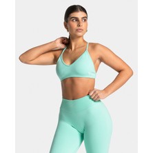 Teveo Mint Yeşili Lift Spor Bra - Seamless ve Şık Tasarım