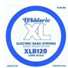 D'addario XLB120 Xl Nickel Wound Bas Gitar Tek Teli - Alt Si/low B ($0.120$ Inç) | 5 Veya 6 Telli Bas Gitarlar Için Ince Yapılı Si Teli, Net Tanımlanmış Alt Frekanslar ve Hızlı Tepki