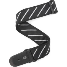 Planet Waves T20W1409 Woven Gitar Askısı - Tie Stripes Black/grey (Aksesuar) | Klasik Çizgili Tasarım, Dayanıklı Jacquard Dokuma, Omuz Yormayan Yumuşak Doku ve Şık Görünüm