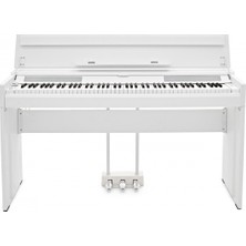 Artesia A-24-Wh Dijital Piyano - Mat Beyaz (Başlangıç/orta - Mobilya Tipi Piyano) | Şık Mat Beyaz Finish, Bluetooth ve USB Bağlantısı, Kayıt ve Metronom Özelliği | Ölçüler: 1360 x 385 x 775 mm