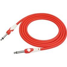 Kirlin Kırlın LGI-201-3M-RD Kırmızı Enstrüman Kablosu (3 Metre) | Profesyonel Sinyal Iletimi Esnek Yapı ve Canlı Kırmızı Renk ile Sahne Şıklığı
