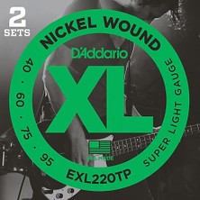 D'addario EXL220TP Xl Nickel Serisi Bas Gitar Tel Seti (Super Light - 40-95 - Long Scale)
