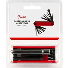 Fender 0990654020 Guitar/bass Multi-Tool Tamir Seti | Gitar ve Bas Bakımı Için Gerekli Tüm Alyan ve Tornavidaları Içeren Çakı