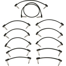 Fender 0990825302 Blockchain Medium Siyah Gitar Patch Kablosu | Orta Boy Pedalboard Kurulumları Için Ideal Esneklik ve Koruma