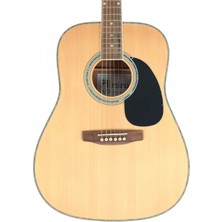Almira F800N Akustik Gitar - Naturel (Orta Seviye - Dreadnought Kasa) | Ileri Seviye Işçilik, Geliştirilmiş Iç Balkon Yapısı, Zengin Akustik Projeksiyon | Ölçüler: 41 Inç Standart Dreadnought