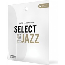 D'addario ORSF03ASX2S Organic Select Jazz Filed Alto Saksafon Kamışı No: 2 Soft (Profesyonel/caz) - 3'lü Paket | Kimyasalsız Organik Tarım Sertifikalı, Parlak ve Net Ton