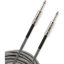 Planet Waves PW-BG-10BG Gitar Kablo 3 Metre Braided Inst Cbl Bk-Gy | Korozyona Dayanıklı - Saf Sinyal - Esnek
