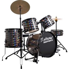 Extreme XDS665DS Füme Bateri Seti | 5 Parça Davul Zil ve Tabure Dahil