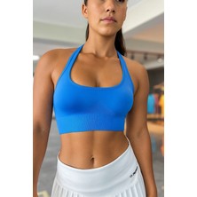 Exalted Halter Yaka Spor Bra - Canlı Mavi