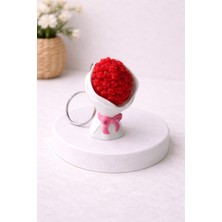 Renkli Sokak Buket Çiçek Anahtarlık