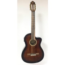 Valencia VC564CEBSB Elektro Klasik Gitar Cutaway (Kahve Sunburst) | Kesik Kasa - Ekolayzırlı - Parlak Cila