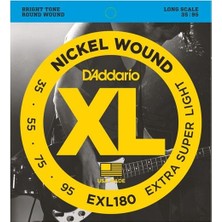 D'addario EXL180 Xl Nickel Serisi Bas Gitar Tel Seti (Extra Super Light - 35-95 - Long Scale)