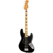 Squier 0374540506 Classic Vibe '70S Jazz Bass Gitar (Siyah) | Akçaağaç Klavye Blok Işaretçiler ve 70'ler J-Bass Sesi