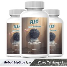 Flex Akıllı Robot Süpürge Yüzey Temizleyici Solüsyon -3 Adet \ Kar Çiçeği Parfümlü-