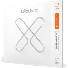 D'addario XSAPB1047 Xs Phosphor Bronze Akustik Gitar Tel Seti ($10-47$) | Extra Light Tansiyon, Ultra Ince Koruyucu Kaplama, Sıcak ve Dengeli Ton, Üstün Akort Kararlılığı
