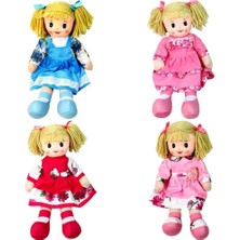 Pembe Elbiseli  Bez Bebek 50 Cm