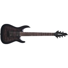 Jackson 2918804585 Js Series Dinky Arch Top JS22Q-7 Dka Ht 7 Telli Elektro Gitar (Trans Black Burst) | Amaranth Klavye, Kapitone Akçaağaç Üst ve Sabit Köprü