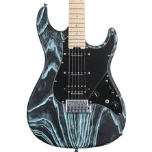 Esp Ltd Esnapasmdwblkblu Esp Custom Snapper Drift Wood Black Blue | Özel Işlenmiş Gövde Sanat Eseri