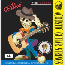 Alice A206-SL Akustik Gitar Teli (11-52 Super Light) | Bakır Kaplama ile Sıcak Akustik Tını Kolay Bend Imkanı ve Rahat Çalım