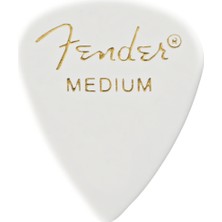Fender 1980351880 Classic Celluloid White 351 Shape Medium Gitar Penası (12'li) | Saf Beyaz Görünüm Selüloit Malzeme ve Standart 351 Formu