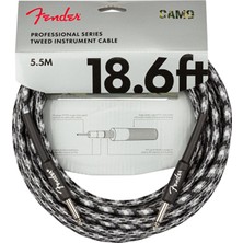 Fender 0990818124 Professional Enstrüman Kablosu (5.5m - Winter Camo) | Kış Kamuflaj Deseni Şık ve Farklı Görünüm Stüdyo Kalitesinde Iletim