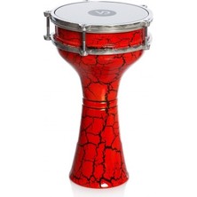 Rhythm Percussion RTM244K Çatlak Boyalı Alüminyum Darbuka (No:4) | Estetik Çatlak Desenli Kaplama Geniş Ses Hacmi Sahne Performansı Için