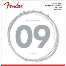 Fender 0730250403 Super 250 Nickel Plated Steel Elektro Gitar Teli (09-42) | 250L Light Set Nikel Kaplama Çelik ve Yüksek Çıkış Gücü