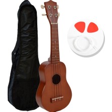 Manuel Raymond KA325BRN Soprano Ukulele Seti (Kahve) | Doğal Ahşap Görünüm Naylon Tel