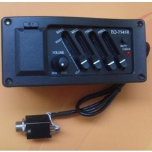 Cremonia EQ7545 4 Bantlı Eşik Altı Preamp ve Equalizer Seti (Aksesuar) | Akustik Gitarlar Için Piezo Manyetik, Ses ve Ton Kontrolü, Montaja Hazır Tam Set