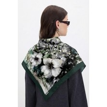 Hawwa Sisli Bahçe Desenli Bandana Fular