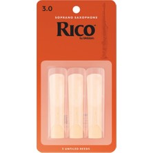 D'addario RIA0330 Rico Orange Box Soprano Saksafon Kamışı No: 3.0 (Orta Seviye/eğitim) - 3'lü Paket | Klasik Turuncu Kutu, Kolay Çalım