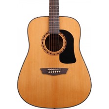 Washburn Ad5 Apprentice 5 Serisi Akustik Gitar (Başlangıç/orta - Dreadnought Kasa) | Masif Ladin Üst Kapak, Maun Arka ve Yanlar, Krom Burgu Seti | Ölçüler: 648 mm Skala Uzunluğu
