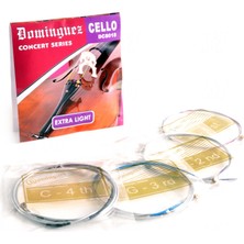 Dominguez DCS018 Çello Tel Takımı | Çelik Çekirdek Sıcak Tonlar