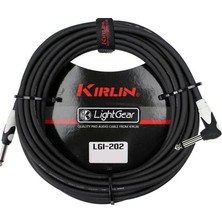 Kirlin Kırlın LGI-202-3M-BK Siyah L Uçlu Kablo (3 Metre) | Mono 1/4" Giriş L Tipi Jak ile Gitar Alt Girişlerinde Maksimum Konfor