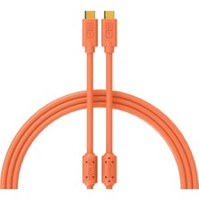 Dj Techtools 04 0010 Chroma Cables Usb-C To C Dj Kablosu 2mt (Neon Turuncu) | Sahne Için Yüksek Görünürlük Dayanıklı Bağlantı