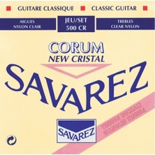 Savarez 656137 Corum New Cristal 500CR Takım Klasik Gitar Teli | Parlak ve Net Ses, Uzun Ömürlü Kullanım, Yüksek Korozyon Direnci